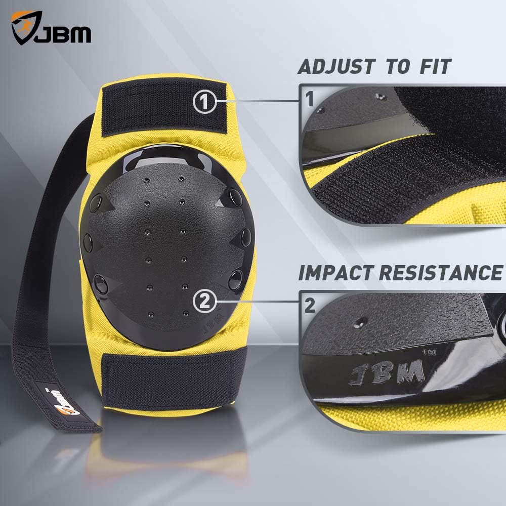 JBM Adult & Kids Knee Pads Elbow Pads and Wrist Guards for Inline Skating, Roller Skating, Skateboarding, Scootering