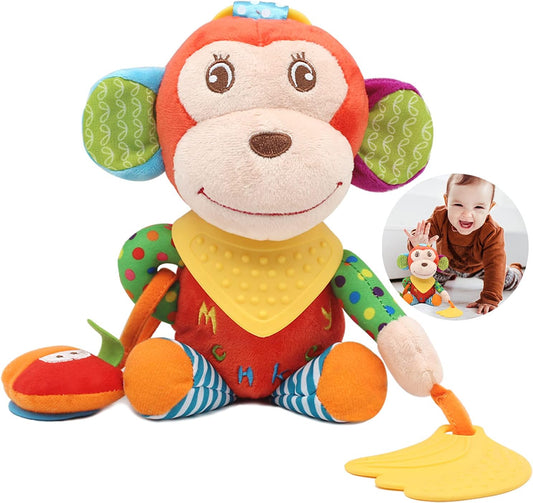 BLOOBLOOMAX Sock rattles for Babies 0-24 Months Baby Animal Foot Finder Educational Toys