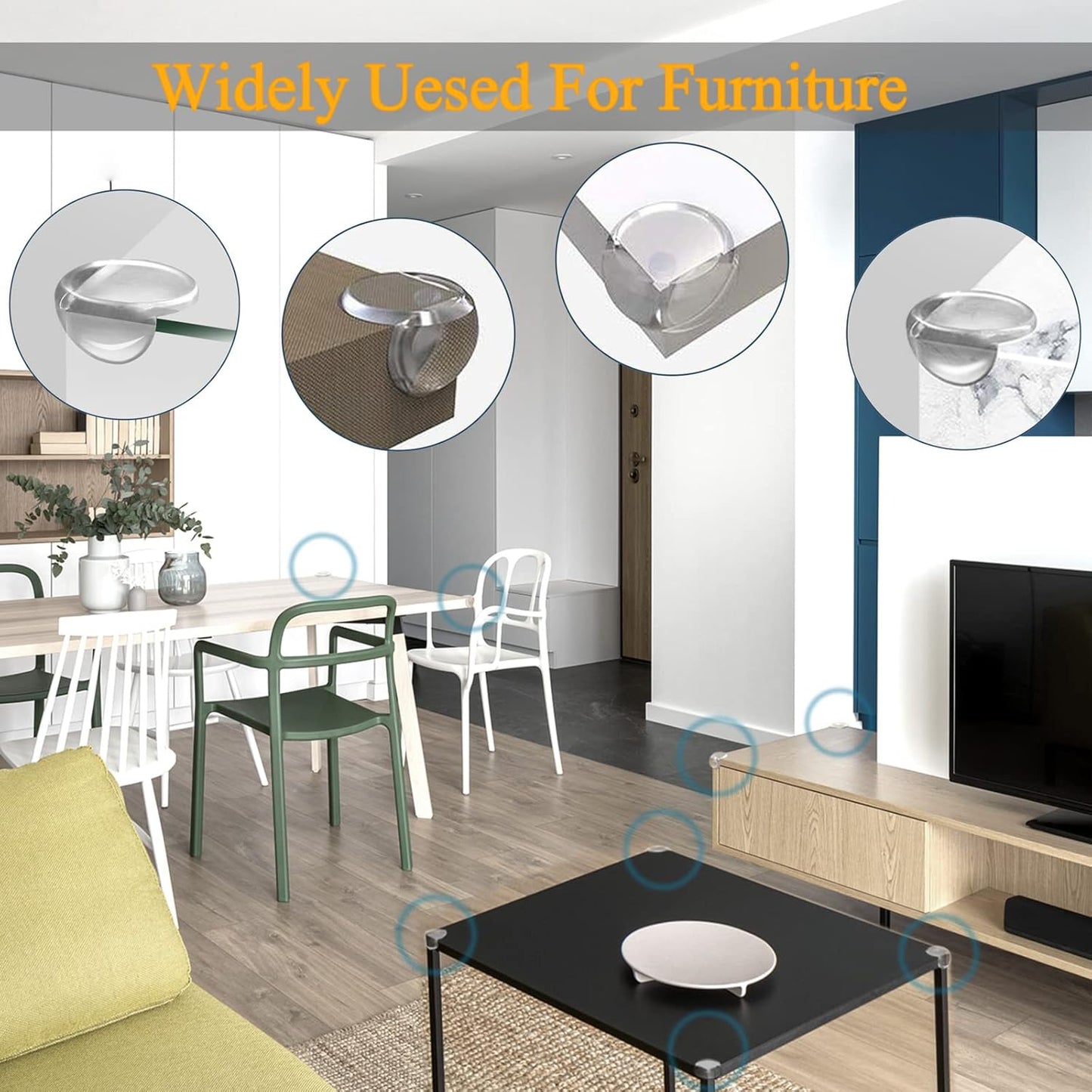 14 Pack Corner Protectors, Corner Guards Baby Proofing Corner Protectors Bumper Clear Corner Covers Cushion for Table Desk Fireplace Against Sharp Corner