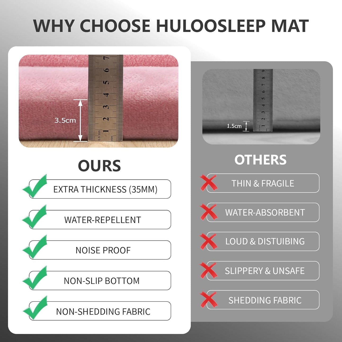 Play Mat for Babies Toddlers,1.3" Thick Elasti-Foam Anti-Fall Cushion Mat for kids Room,28×72 Bedroom Bedside Rugs,Water-Repellent Soft Coral Velvet,Non-Slip(Pink)