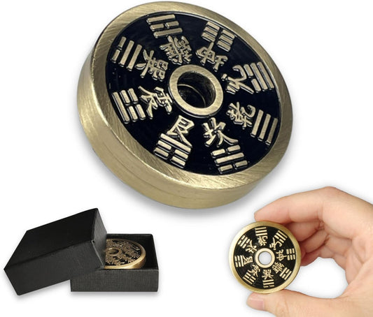 Haptic Coin Fidget Slider Fidget Coins EDC Fidget Lucky Coin Metal Fidget Toys for Adults ADHD Birthday Gift