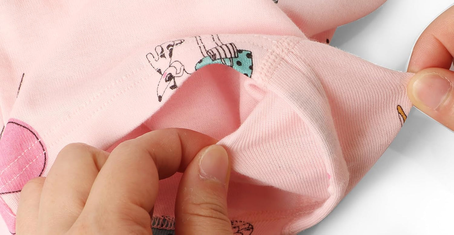 CHUNG Toddler Little Girls Kids Briefs Panties Soft Cotton Boyshort Underwear Pack Big Girl Daily Cute Pattern