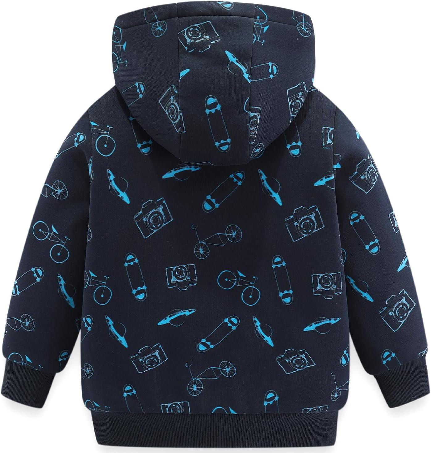 Bumeex Kids Boy's Girl's Sherpa Fleece Lined Jacket Spring Fall Winter Zip up Sweatshirt Hoodie 2-14Y(Toddler/Kid)