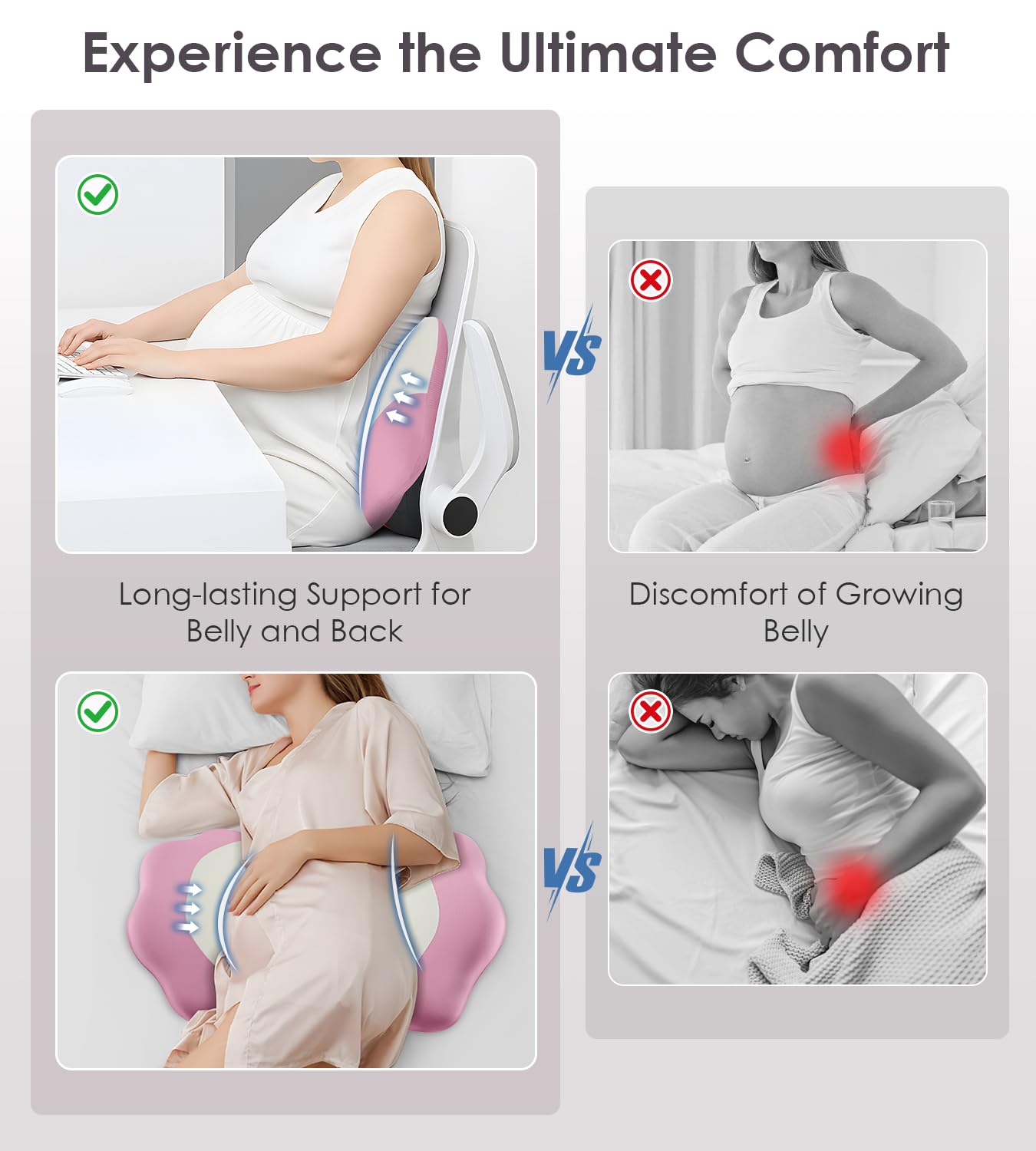Pregnancy Pillows for Sleeping, Memory Foam Maternity Pillow Support for Back Belly HIPS, Adjustable Travel Wedge Pillow for Pregnant Women, Side Spleeping Pregnant Pillows with Cooling Pillowcase