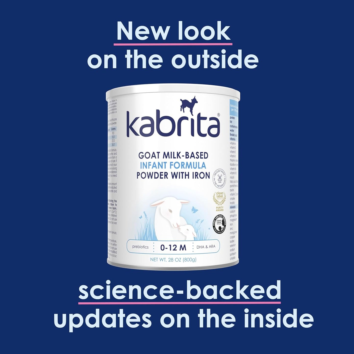 Kabrita Goat Milk Infant Formula - Easy to Digest Baby Formula 0-12 Months - Contains Prebiotics, Iron, DHA, Non-GMO - Gentle on Sensitive Tummies - Formula Supporting Gut Health & Sleep - 14oz (Pack of 12)