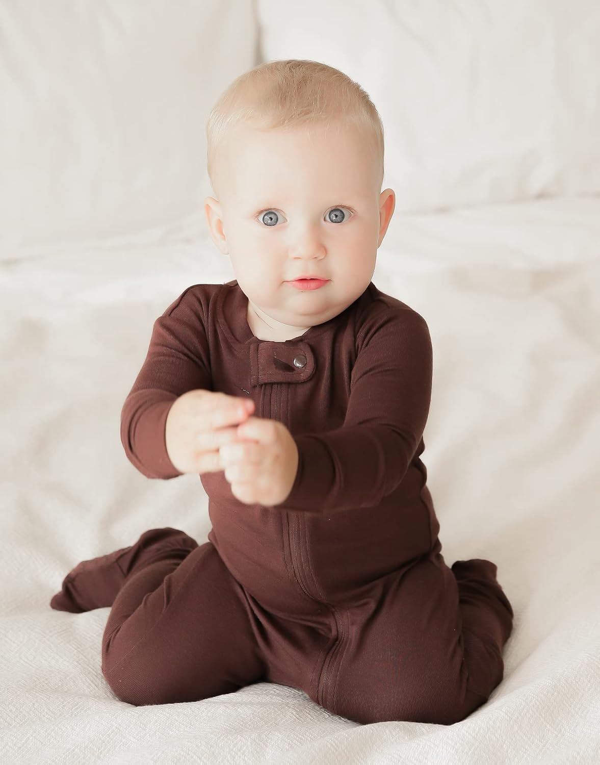 VAENAIT BABY Infant Toddler Boys Girls Footed One-Piece Sleep and Play Premium Modal Pajamas 1-2 Pieces