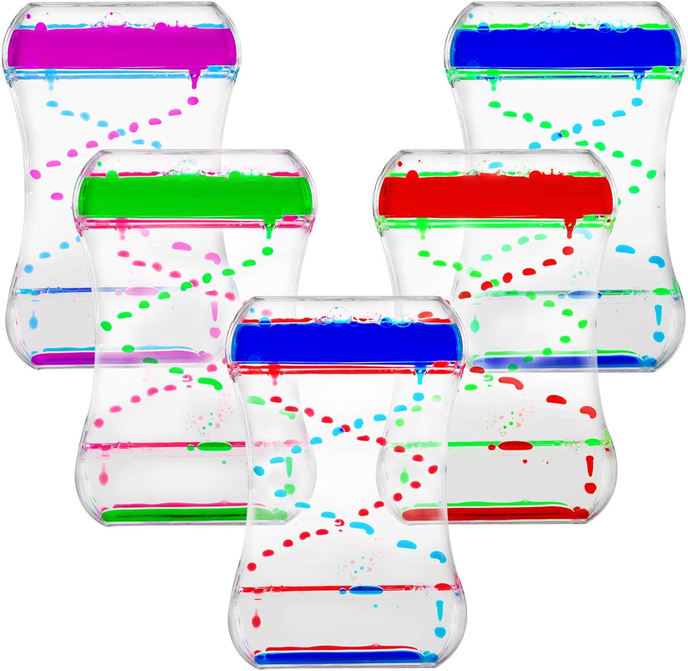 Super Z Outlet Liquid Motion Bubbler for Sensory Play, Fidget Toy, Children Activity, Desk Top, Assorted Colors (Style #2)