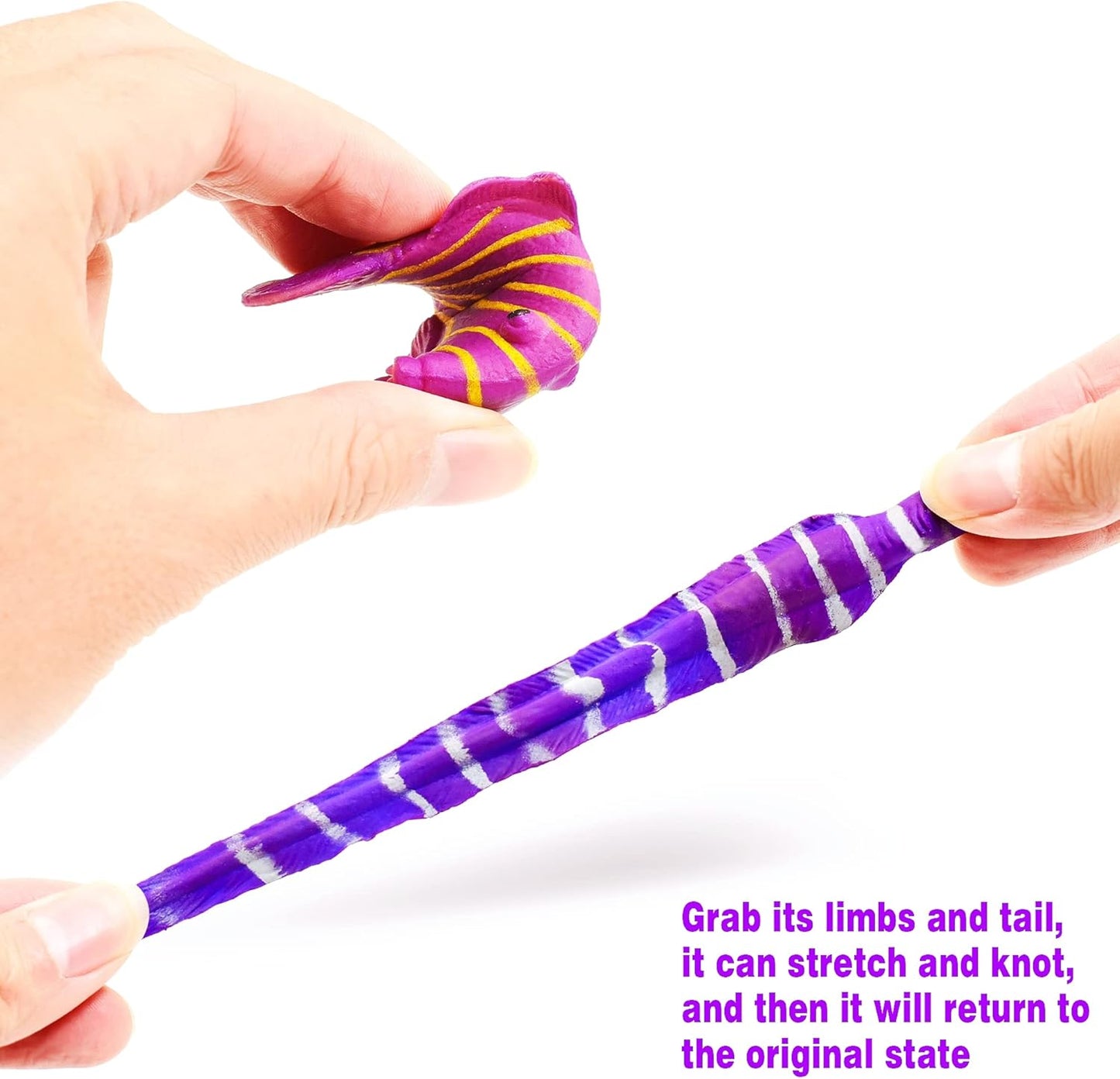 10PCS Sea Animal Figurines Bath Toys, Color Changing Ocean Fish Toys, Stretchy Realistic Animal Set, for Kids 3 and Up, for Themed Parties, Cake Topper, Classroom Rewards, Goodie Bag Filler