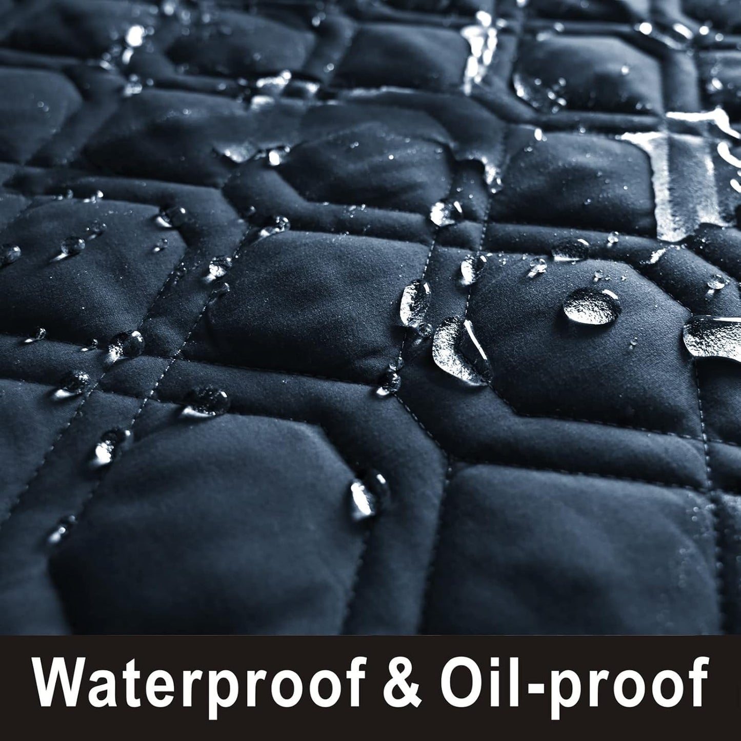 100% Waterproof Dog Bed Cover 68x82 inch Reversible Changing Pad Reusable Camping Mat for Kids/Pet/Dog/Cat Washable Geometric Embroidery Blanket Patchwork Navy+Burgundy