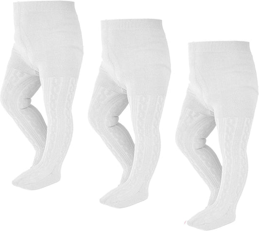 EPEIUS Baby Girl Tights Thick Cable Knit Leggings Stockings Cotton Pantyhose for Newborn Infant Toddler 3/4/5/6 Pack