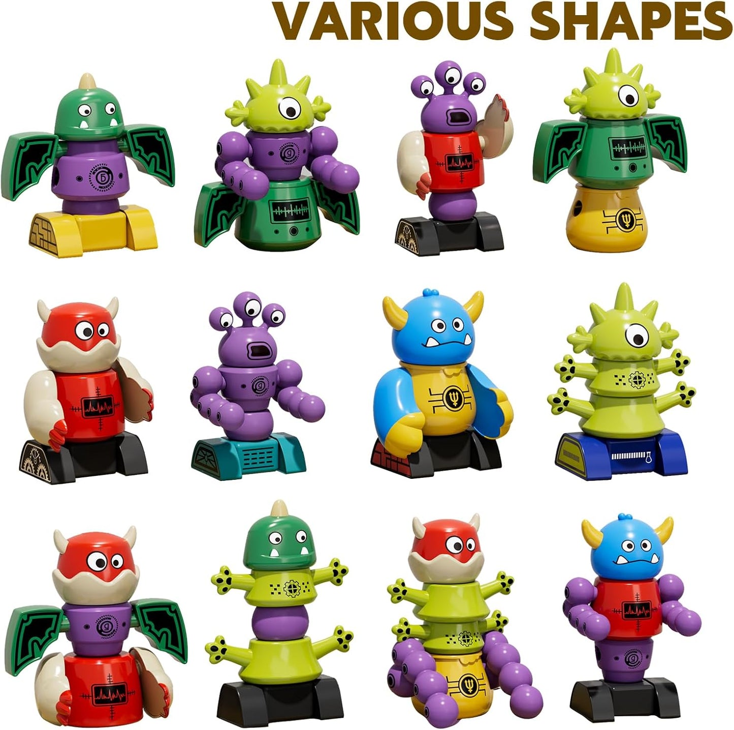 TEMI Magnet Robot Toy for Kids 3-5 Years Old - Monster Magnet Toys Stacking Transform Toys with Storage Box, Set for Boys Age 3 4 5 6 7 Years Old Boys, Christmas and Birthday Gifts