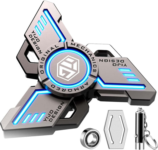 INNÔPLUS Fidget Spinner, Fidget Spinners Cool, Fidget Spinners for Kids, Stress Anxiety ADHD Relief Figets Toy, Fidget Light Up Spinner, Metal Finger Hand Spinner Toy with Luminous Light