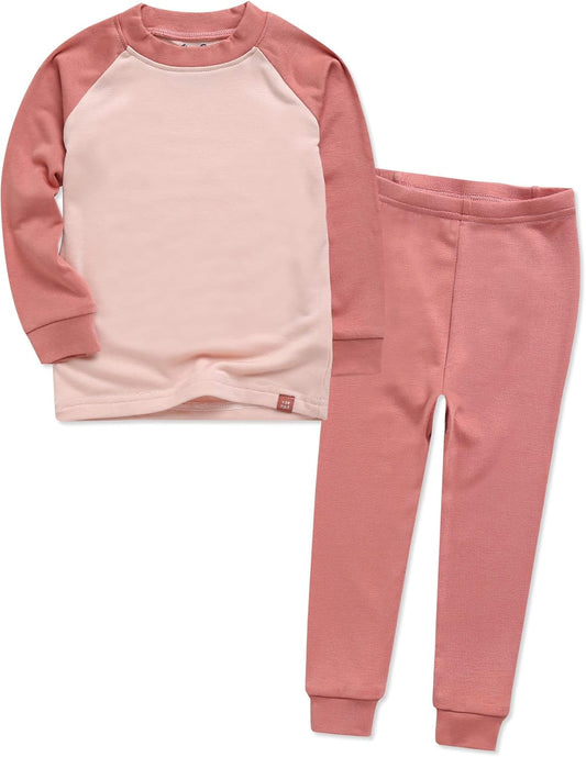 VAENAIT 6M-12Y Toddler Toddler Kids Toddler Girls Boys Soft Comfy Modal Tencel Solid Raglan Sleepwear Pajamas Pjs 2pcs Set