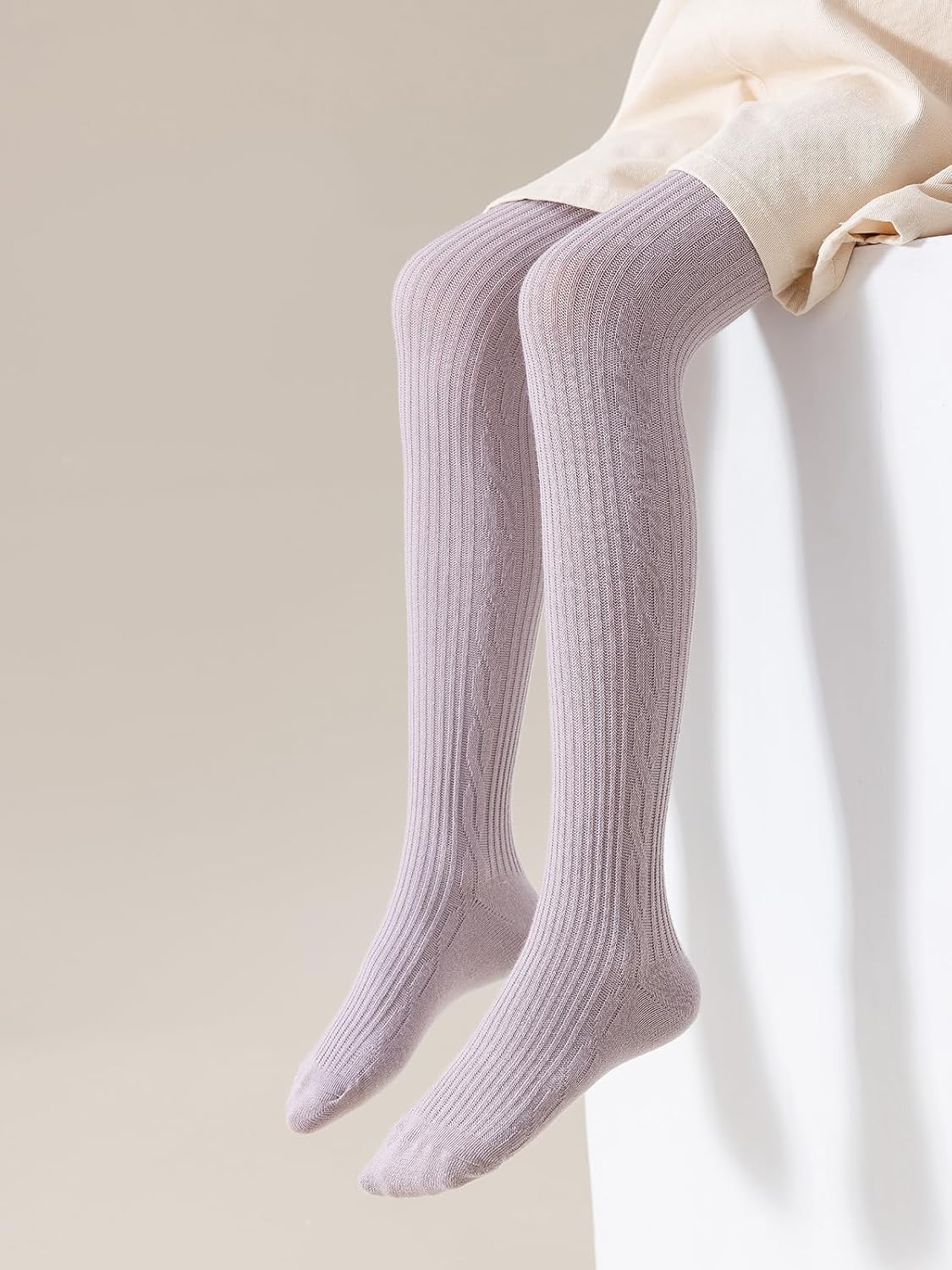 BINIDUCKLING Baby & Toddler Cable Kit Tights for Girls 6 Months - 8 Years