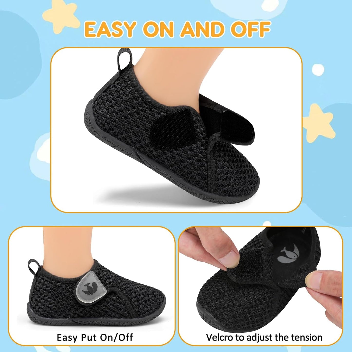 FEETCITY Toddler Walking Shoes Slip On Toddler Shoes Boys Girls Kids Sports Sneakers Casual School Shoes Barefoot Shoes