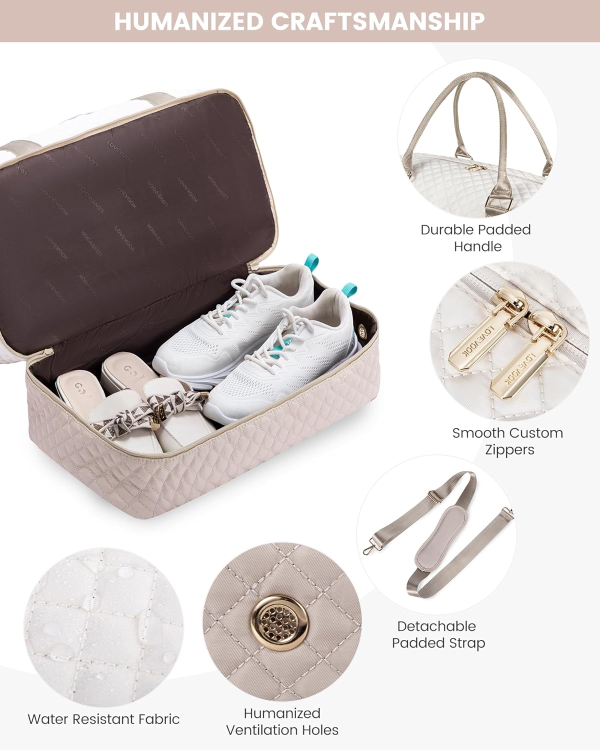 LOVEVOOK Travel Weekender Bag for Women, Large Carry on Overnight Bag with Shoe Compartment, Travel Duffle Bag Women, Yoga Gym Duffel Bag with Wet Pocket,Hospital Bags for Labor and Delivery,3 Pcs Set