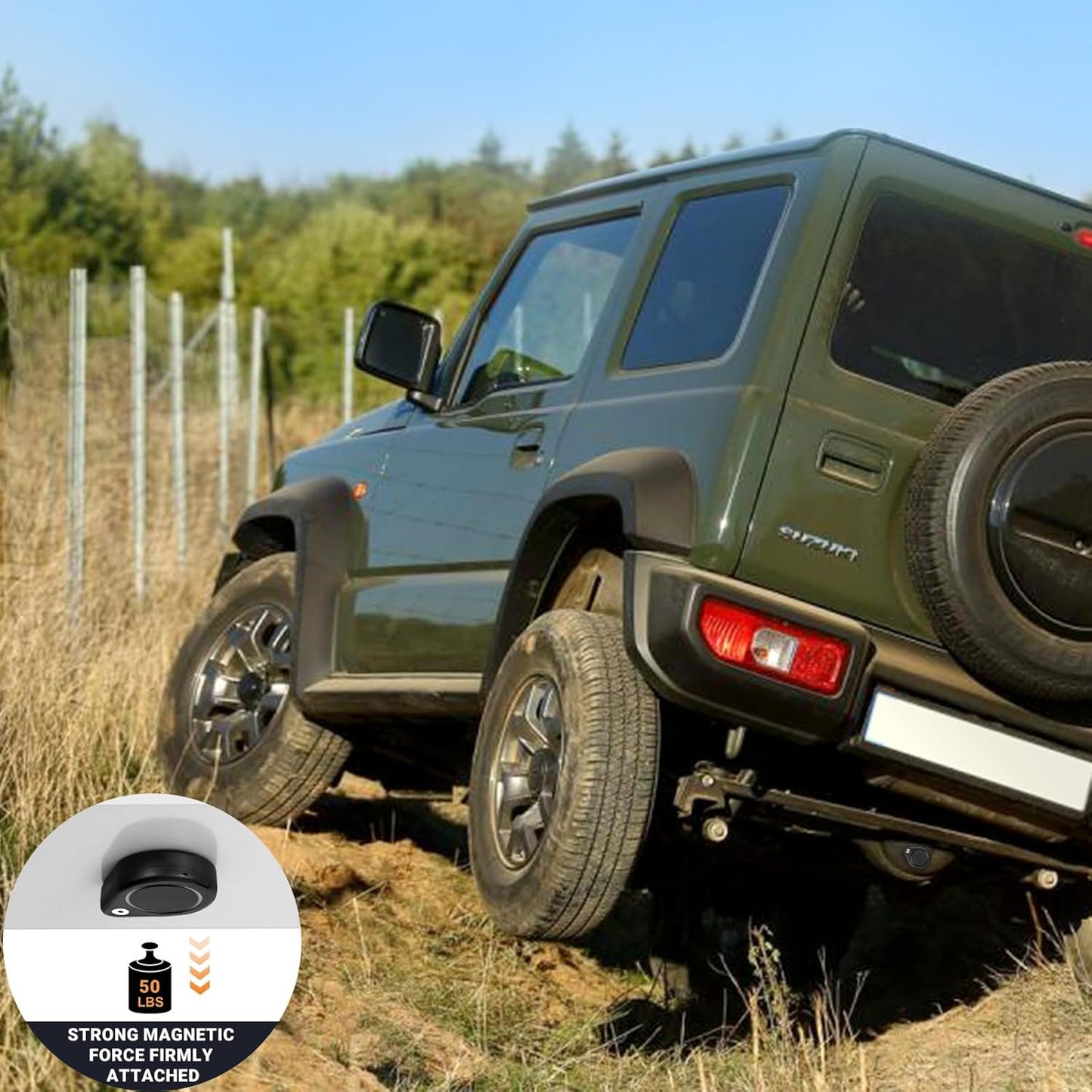 Ultra Magnetic AirTag Case-Waterproof AirTag Magnet Holder | The Secure Magnetic Lock AirTag Case, Discreet, Security Tool, AirTag Magnetic Case for Car, Truck, Skis and More(4pack,White)