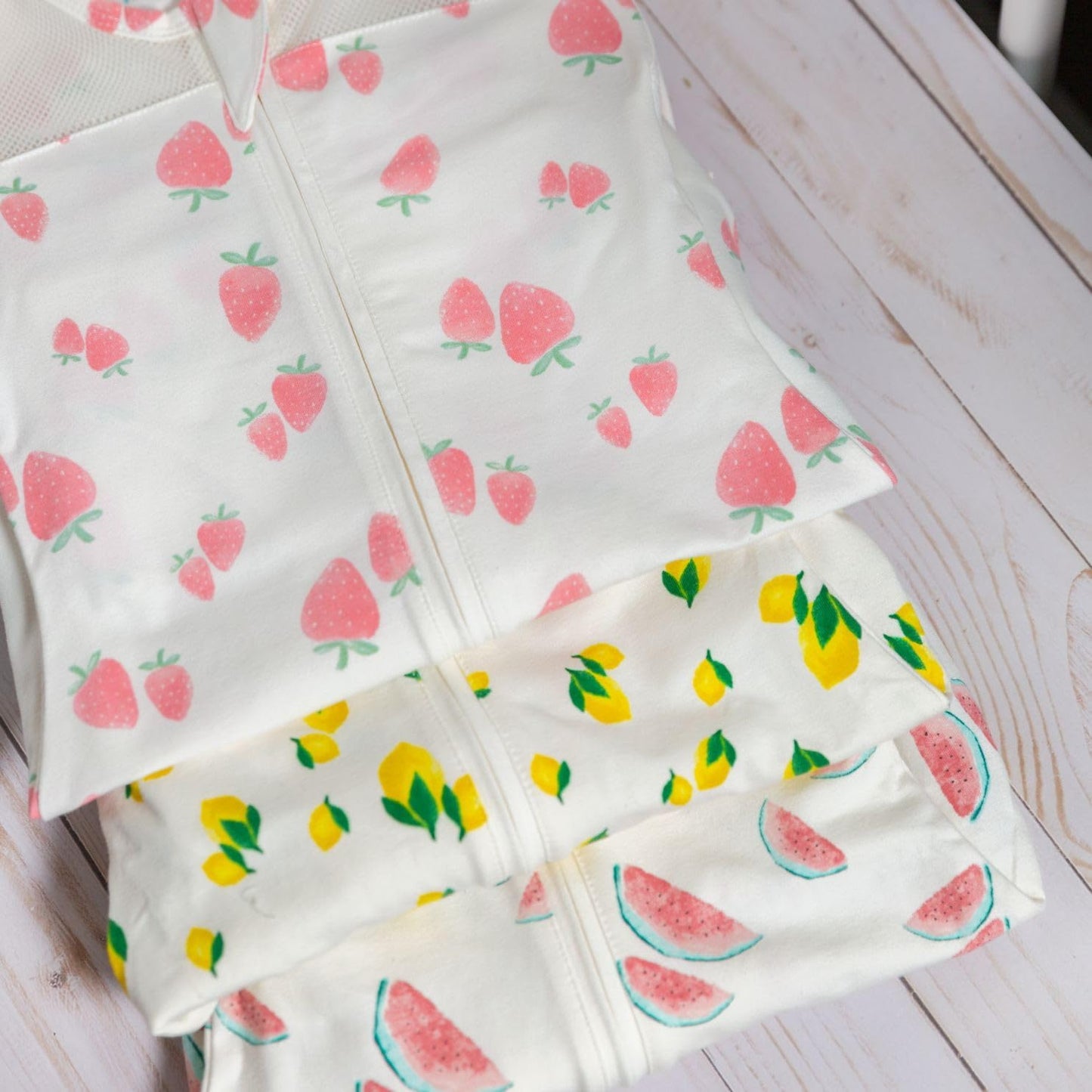 Happiest Baby Sleepea 5-Second Swaddle - 100% Organic Cotton Baby Swaddle Blanket - Doctor Designed Promotes Healthy Hip Development (Ivory Watermelons, Medium)