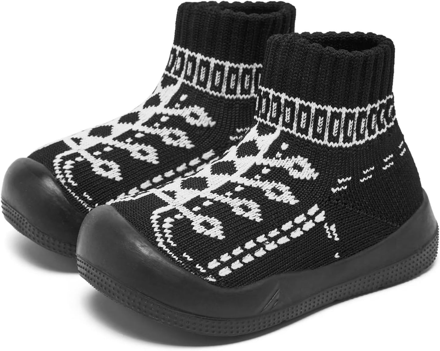 Eashi Baby Boy Girl Non-Skid Indoor Infant Walking Shoes Breathable Warm Elastic Sock Shoes with Memory Sole Protect Toes Outdoor Sneakers