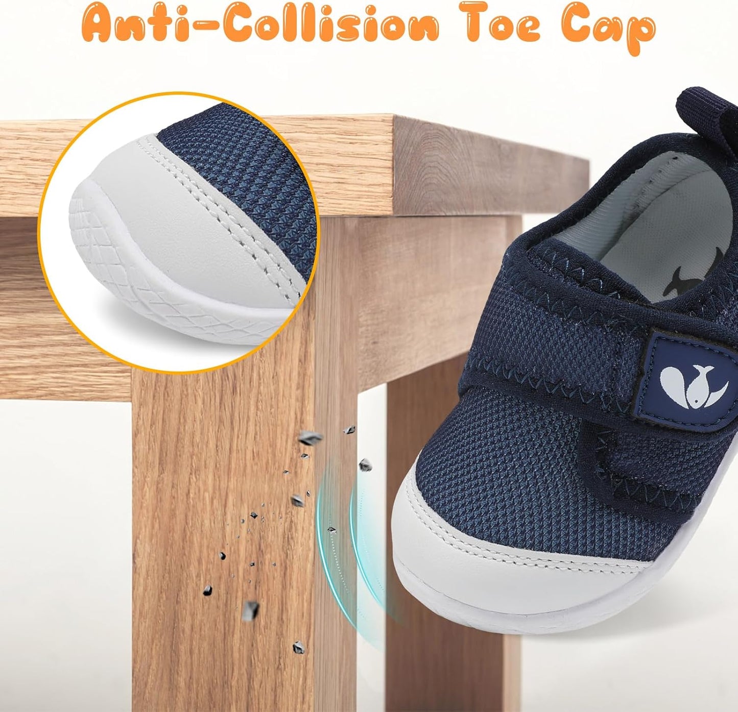 FEETCITY Baby First Walking Shoes Boys Girls Infant Sneakers Crib Shoes Breathable Lightweight Slip On Shoes