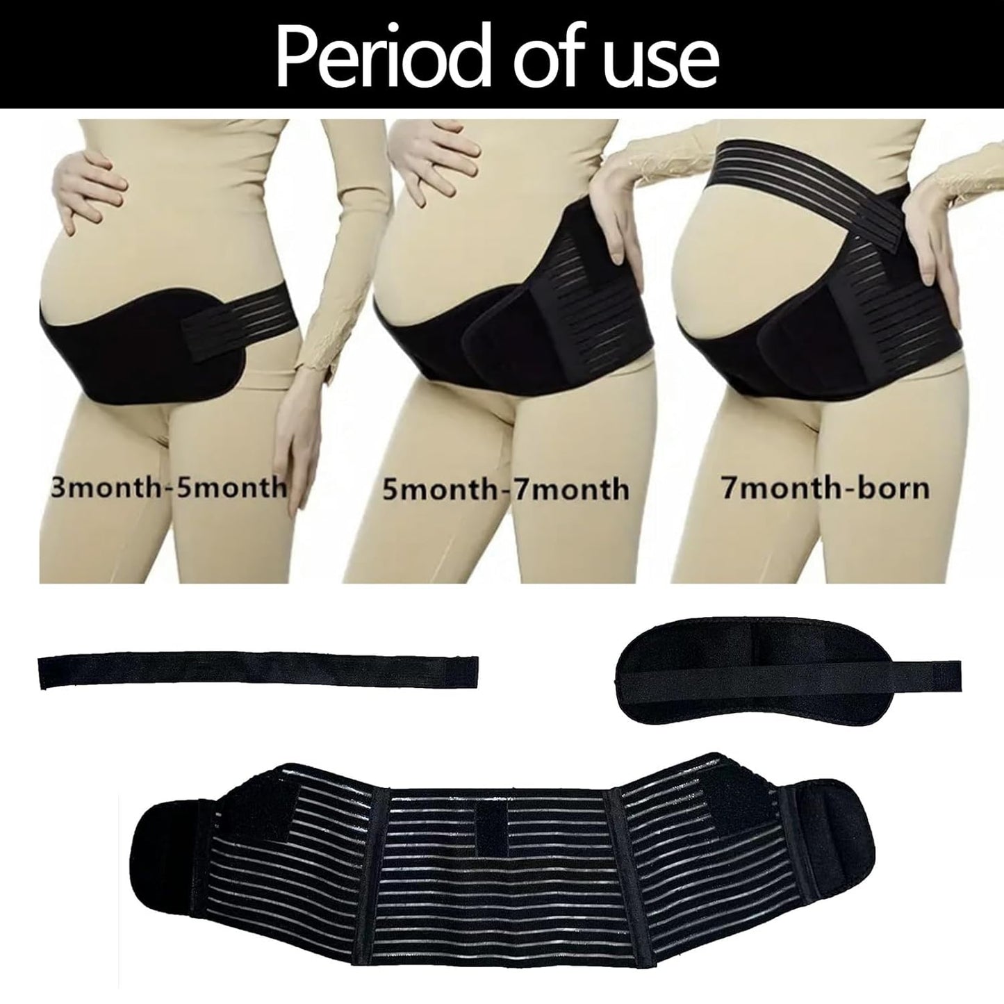 Pregnancy Belly Support Band, Belly Bands for Pregnant Women, Pregnant Belly Support Belt, Maternity Belly Band Support, Pregnancy Support Belly Band, Belly Support Bands for Pregnant Women Black