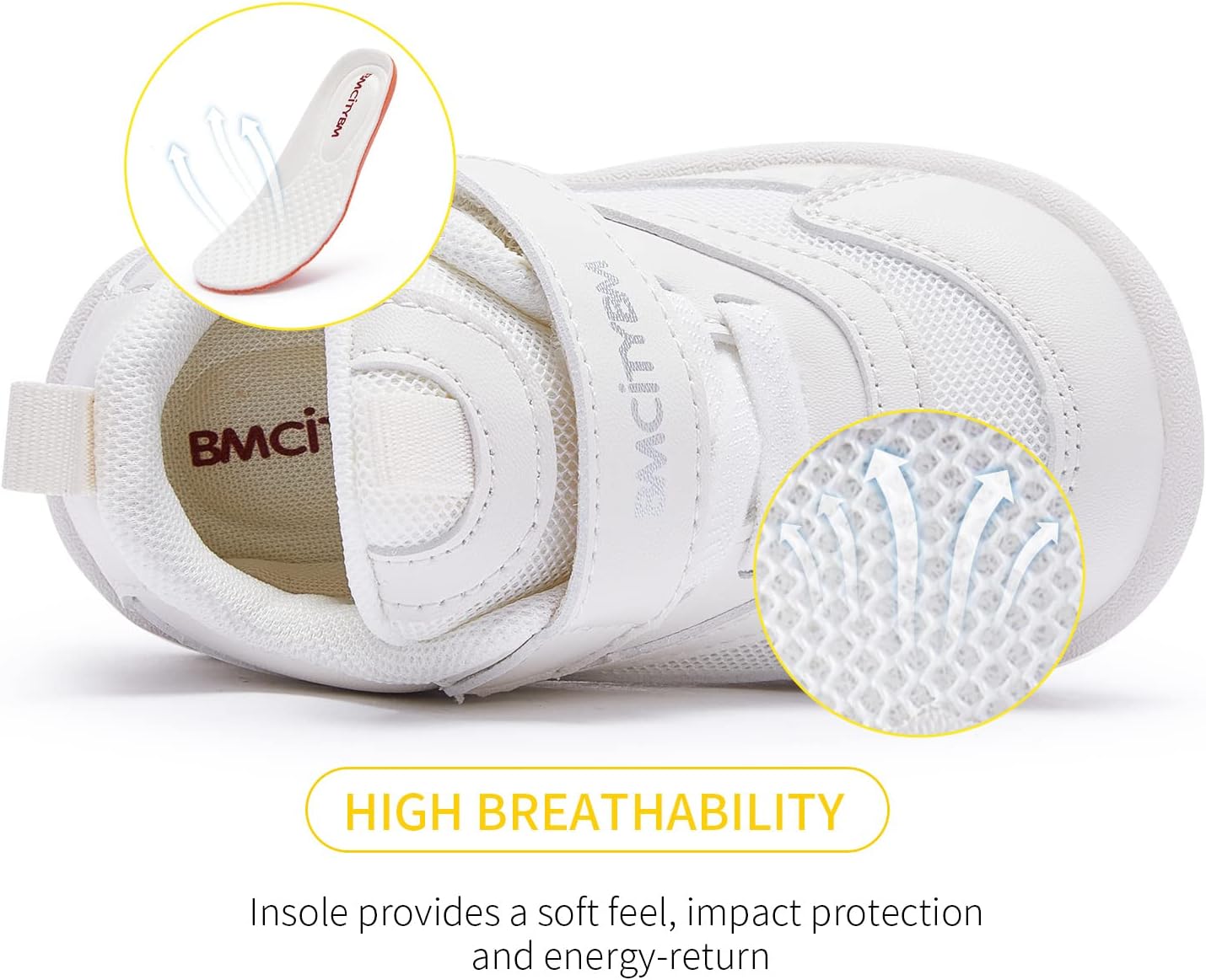 BMCiTYBM Baby Shoes Boy Girl Infant Sneakers Non-Slip First Walkers 6 9 12 18 24 Months