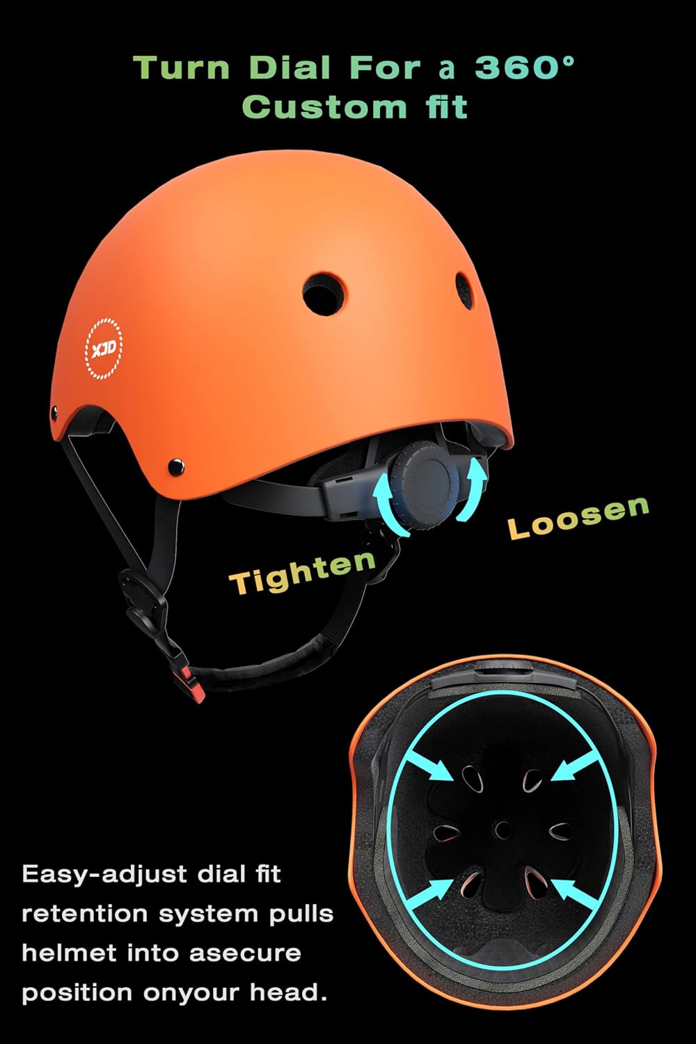 XJD Kids Bike Helmet,Multi-Sport Protective Gear Set for 3-5-8-14 Years Boys Girls with Knee and Elbow Pads Wrist Guards fit Roller Skates,Cycling,Skateboarding,Skating Scooter