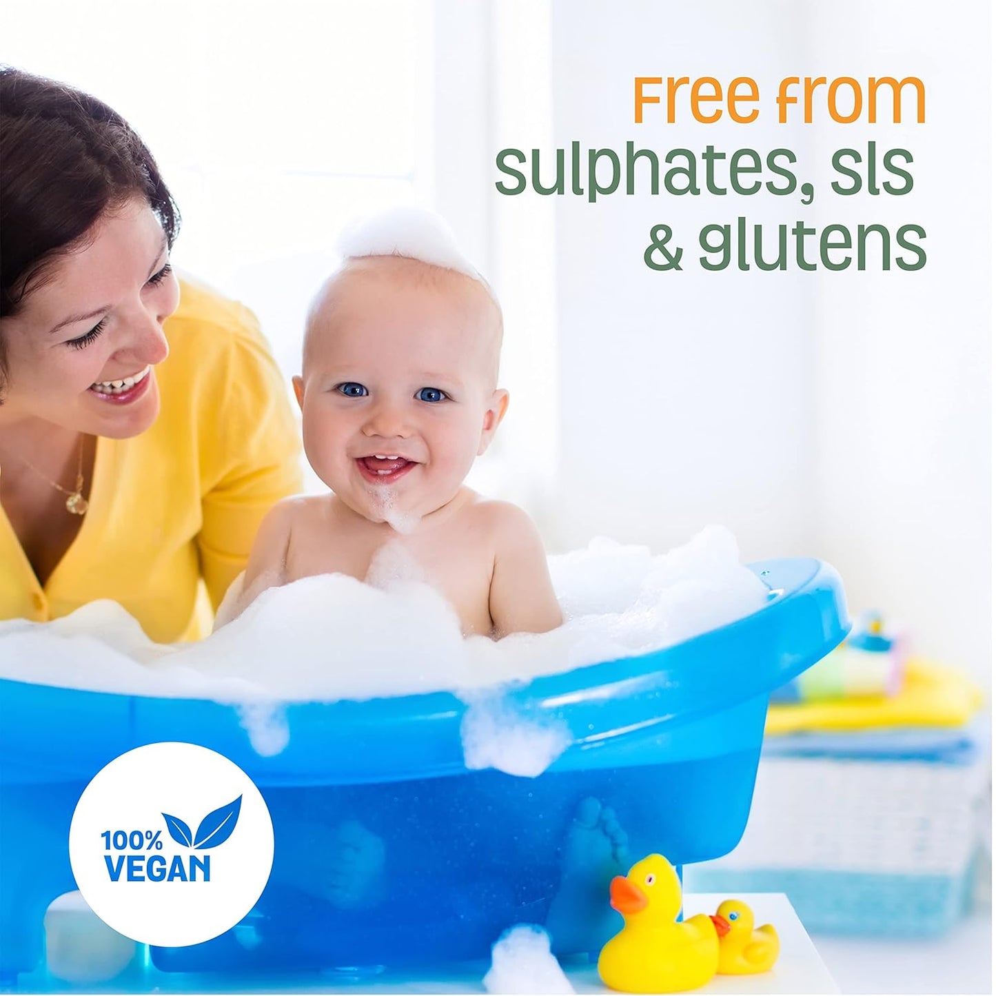 Nature's Baby Shampoo/Conditioner Combo Pack - Formulated for Problem and Sensitive Skin - EU Certified Non-Toxic - pH Neutral & Tear Free - Coconut Pineapple, 16 oz, 2 Pack