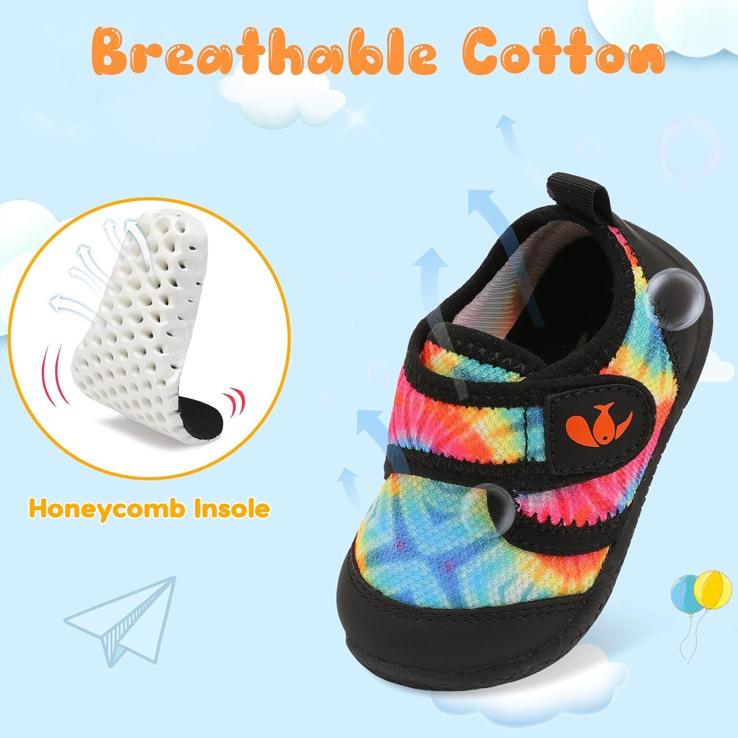 FEETCITY Baby First Walking Shoes Boys Girls Infant Sneakers Crib Shoes Breathable Lightweight Slip On Shoes