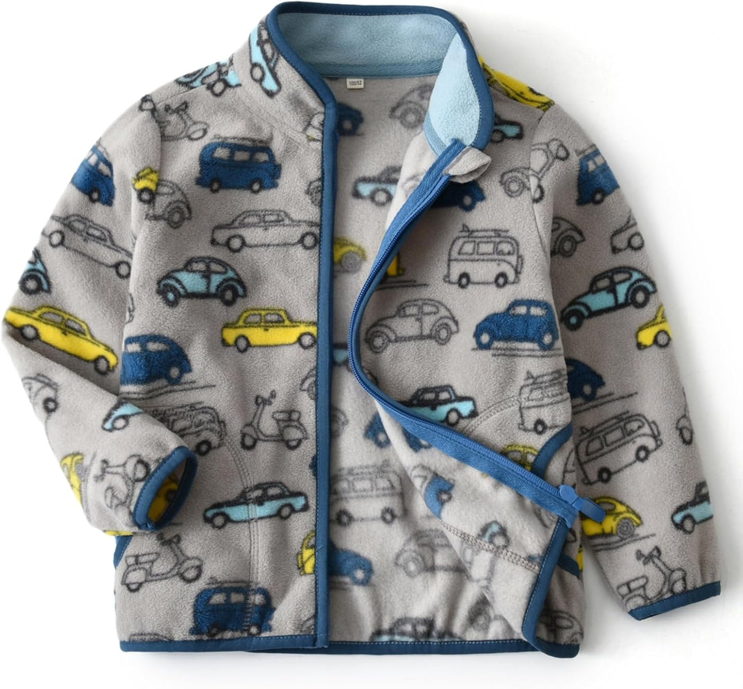 Toddler Fleece Jacket Kids Lightweight Outerwear Boys Girls Long Sleeve Fall Spring Coat 2-12 Years