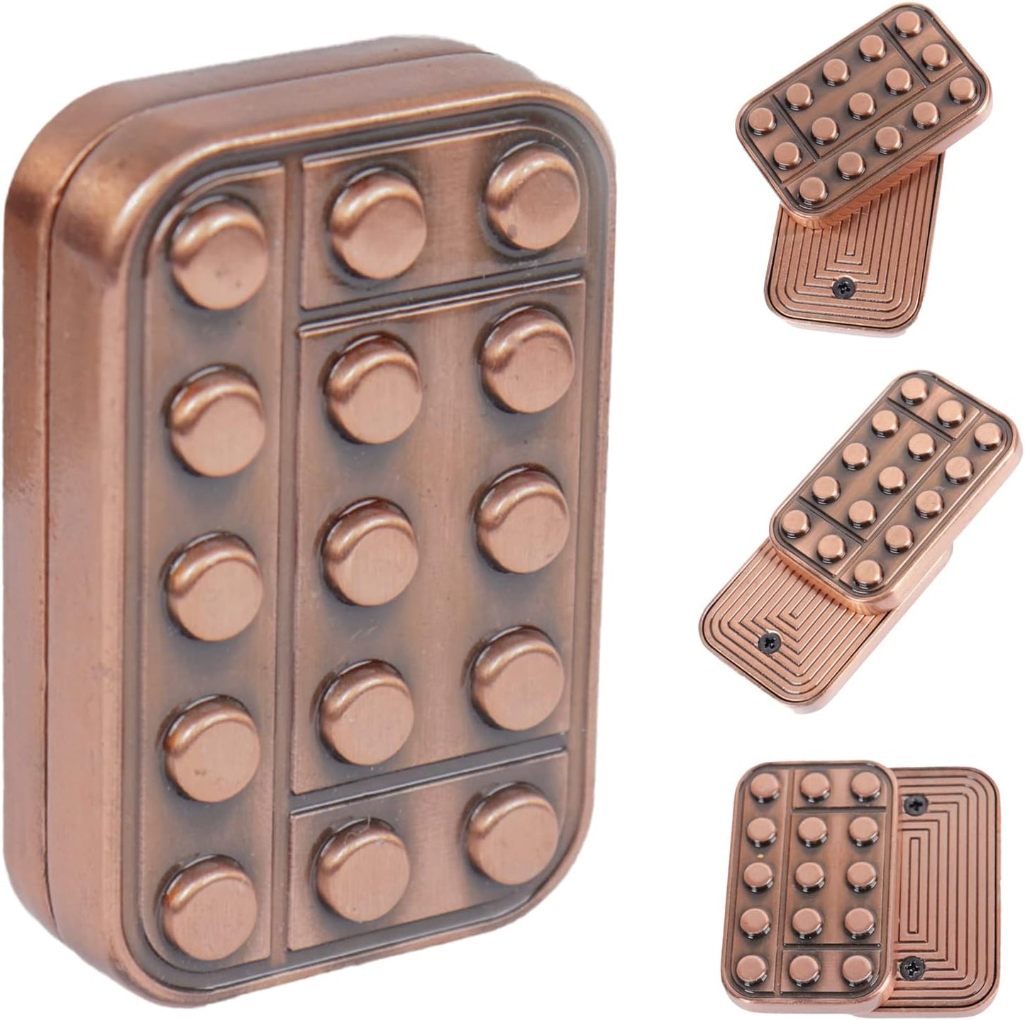 Fidget Toys Adults Metal Fidget Slider Magnetic EDC Haptic Fidget Toys for Adults - Copper