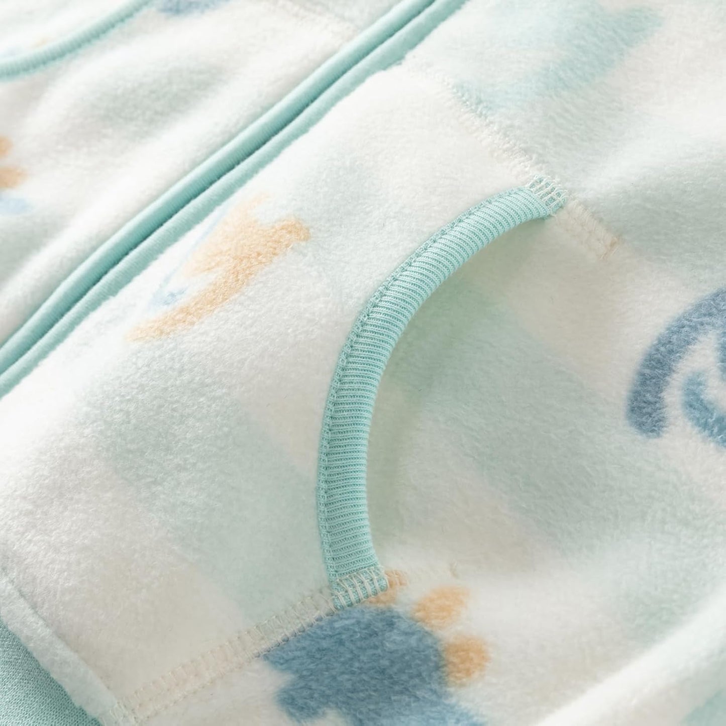 DAVE & BELLA Kids Printed Polar Fleece Jacket Toddler Baby Boys Girls Zip Up Long Sleeve Spring Fall Warm Outerwear Coat