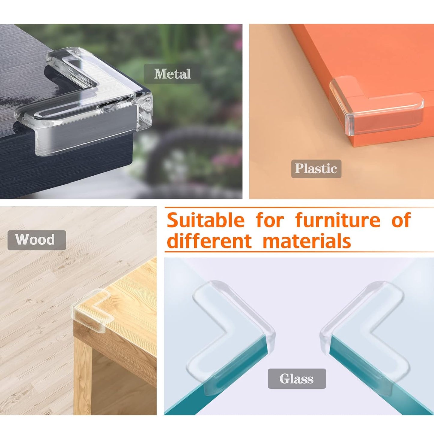 Corner Guards (20 Pack) Clear Corner Protectors | High Resistant Adhesive Gel | Best Baby Proof Corner Guards | Stop Child Head Injuries | Tables, Furniture & Sharp Corners Baby Proofing (L-Shaped)