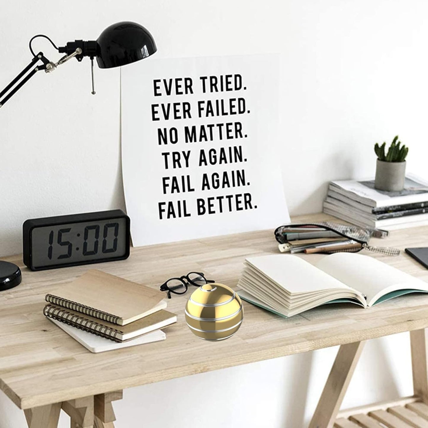 Optical Illusion toys, 1.77'' Kinetic Fidget Spinner Desktop Toys for Office for Adults, Metal Fidget Toys for Adults Kids, Kids Party Favors Toys (45MM, Gold-A)