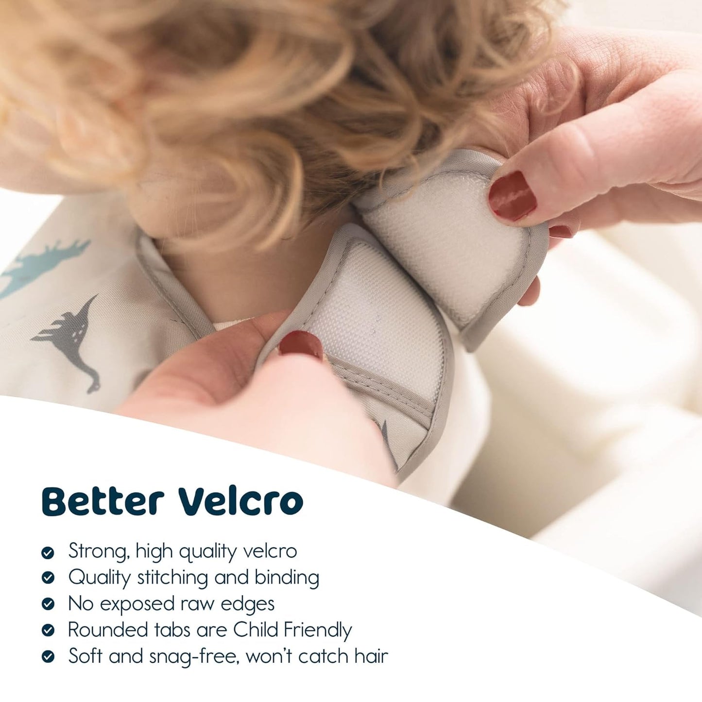 Tiny Twinkle Mess Proof Baby Bib - Waterproof & Lightweight Baby-Led Weaning Apron | 100% Recycled Polyester, Easy Clean & Machine Washable (Dinosaur,Large 2-4 Years)