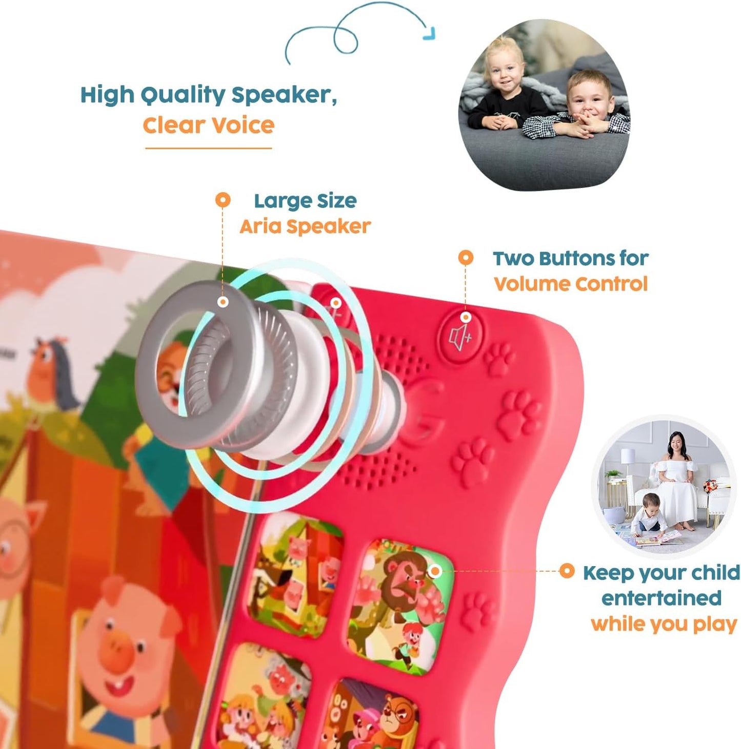 GO GO 9 Fairy Tale Songs: Interactive Sound Book, Musical Books for Toddlers 1-3, Talking Books for Toddlers 1-3, Music Books for Toddlers 1-3, Baby Music Book, Sing Along Books, Baby Book with Sounds