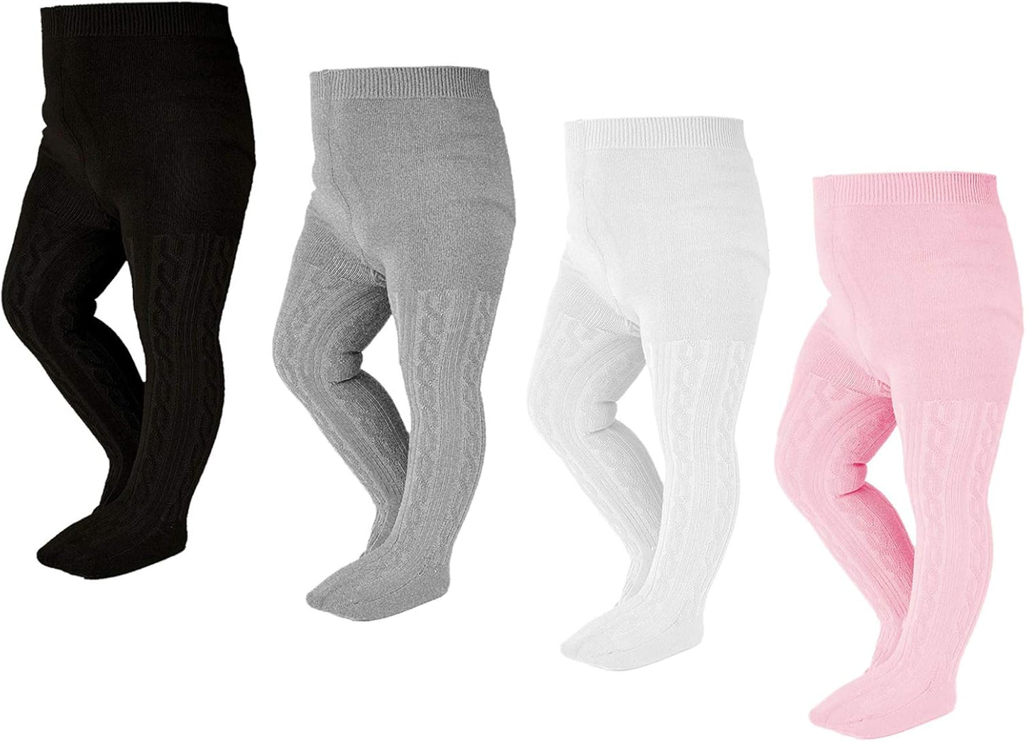 EPEIUS Baby Girl Tights Thick Cable Knit Leggings Stockings Cotton Pantyhose for Newborn Infant Toddler 3/4/5/6 Pack