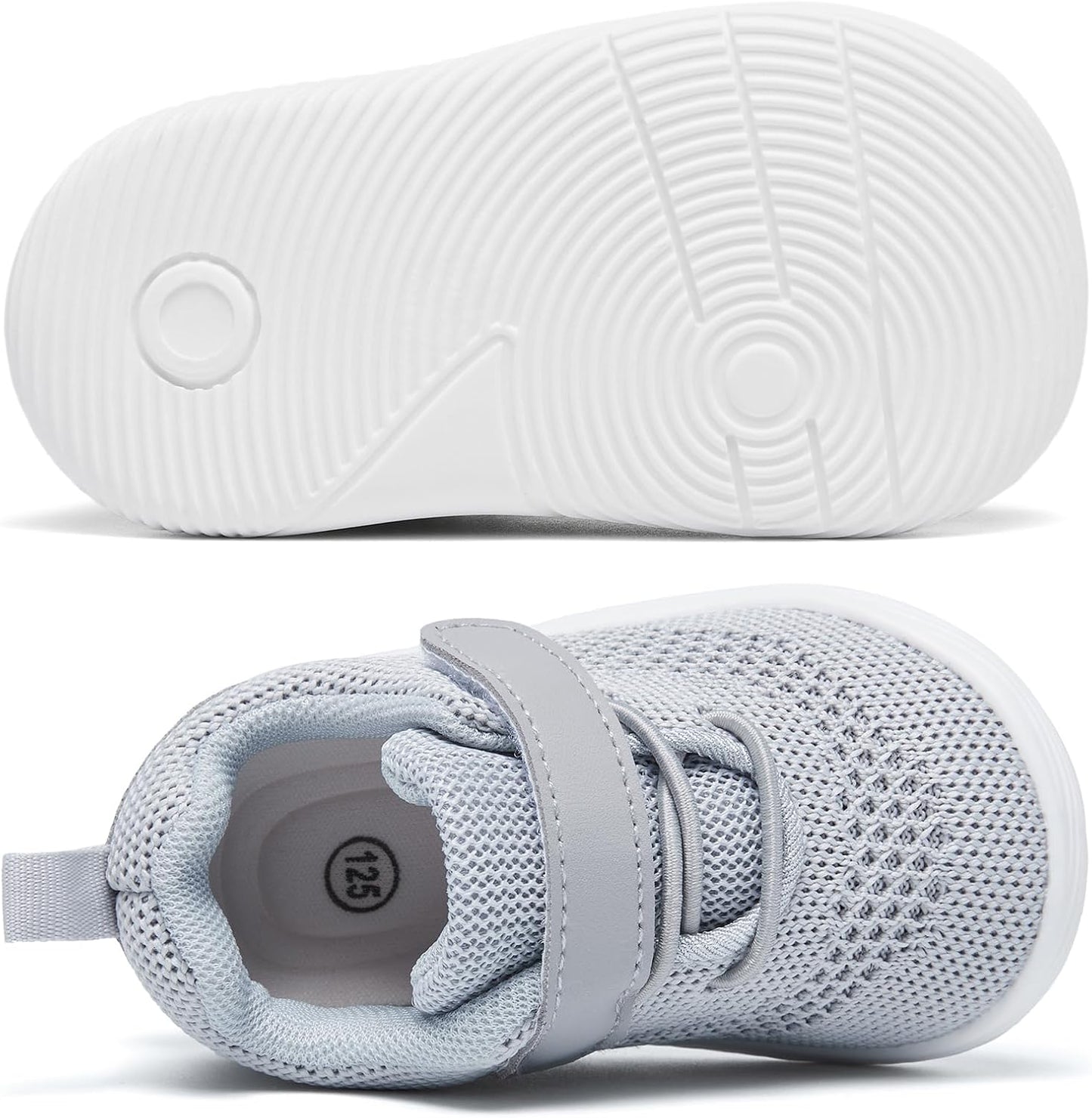 MORENDL Toddler Sneakers Baby Boys & Girls Barefoot Shoes Lightweight Breathable Walking Running Tennis Athletic Sport Shoes