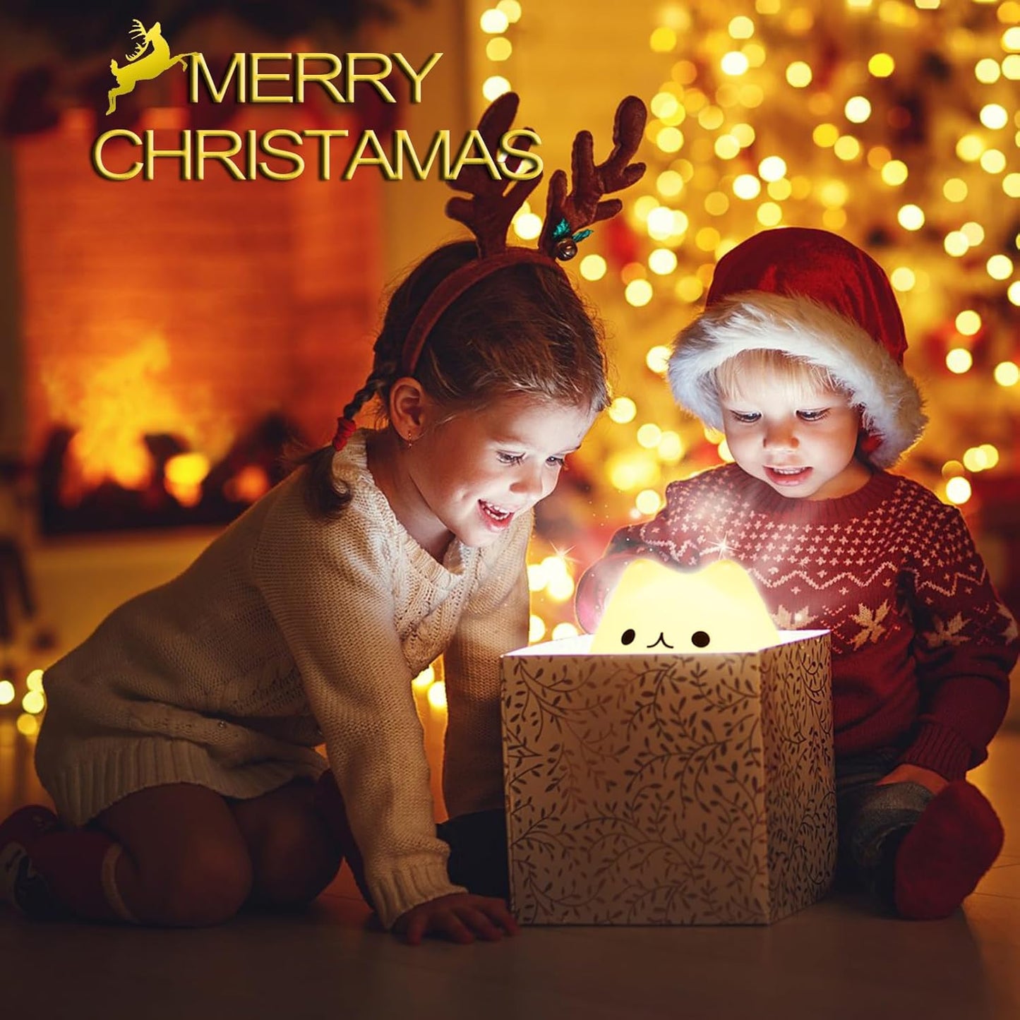 Cat Lamp, Cute Kitty Night Light with Remote Control, Christmas Gifts for Girls Boys Teens, Rechargeable Kids Night Light for Bedroom, Silicone Kawaii Kitty Baby Nursery Nightlight Lamp