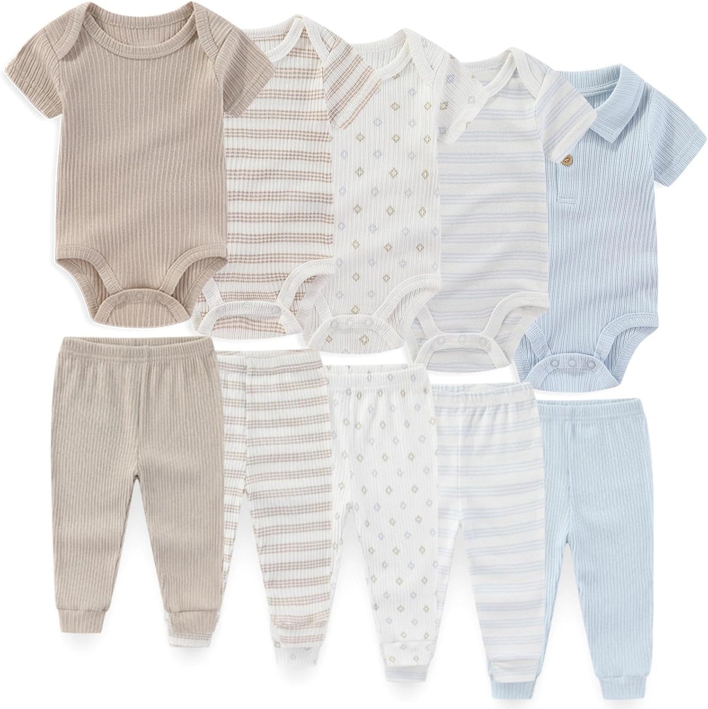 Unisex Baby Boy Girl Pants Sets 10 pack Cotton Casual New born Clothes Comfort Infant Outfit