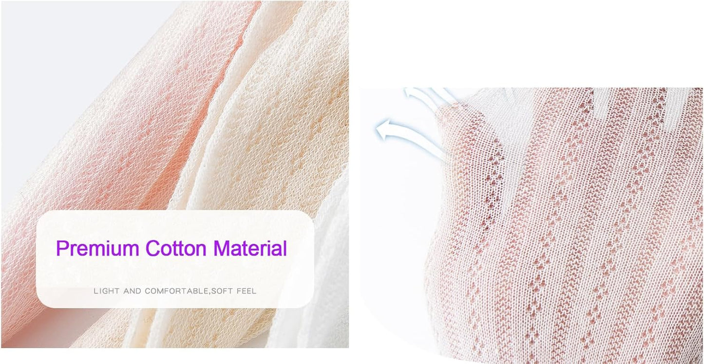 CHUNG Baby Girls Cotton Tights Thin Hollowed Summer with Bowknot Mesh Lace Fashion Toddler Footed Legging Pantyhose