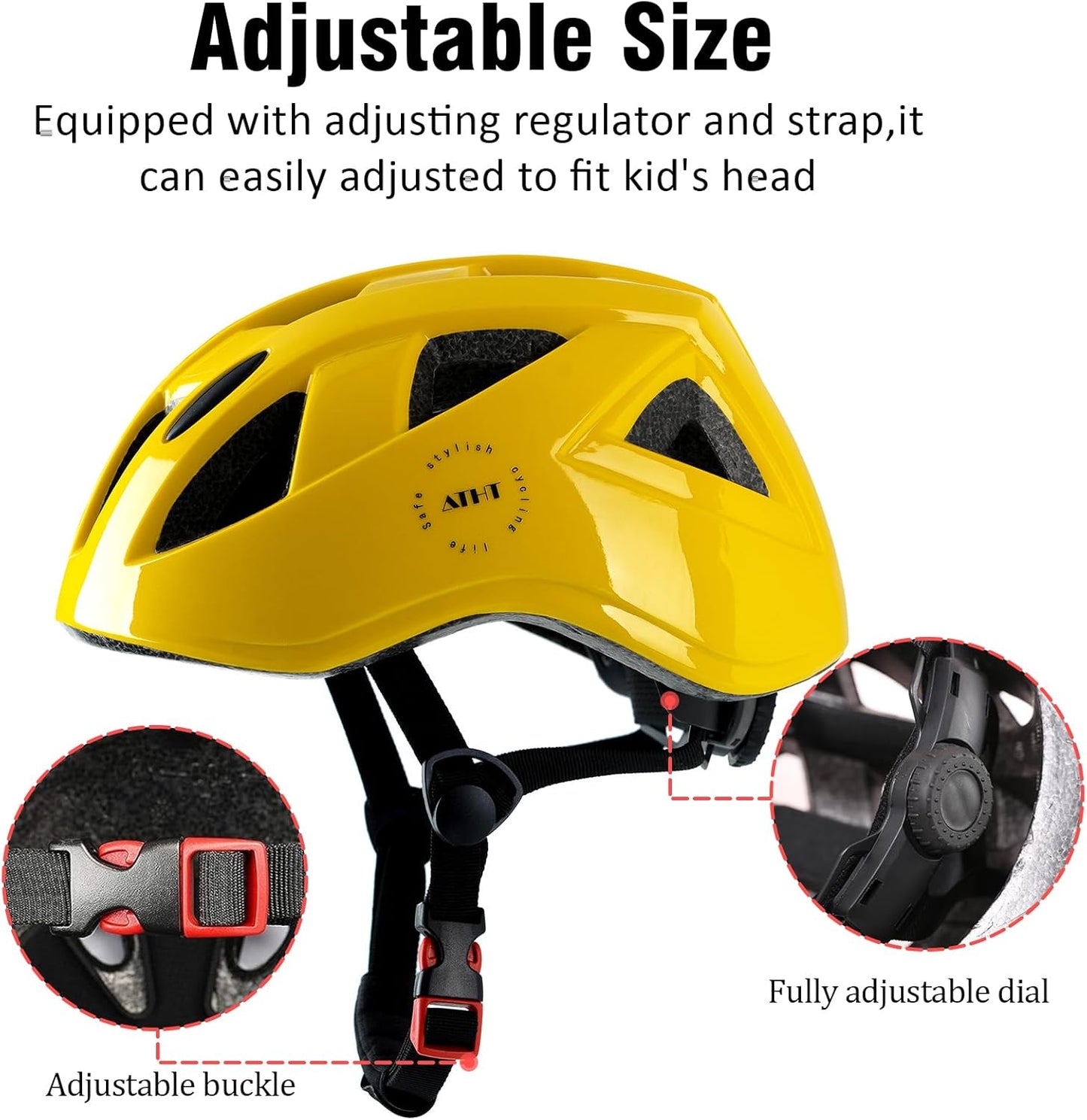 Kids Bike Helmet,2 Sizes Adjustable for Youth Child Boys & Girls Ages 3-5-8-14,Ventilation and Multi-Sport for Bicycle Scooter Skate