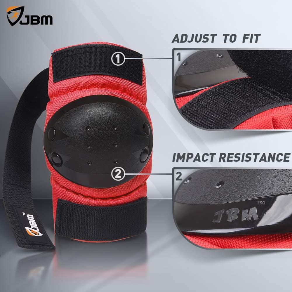 JBM Adult & Kids Knee Pads Elbow Pads and Wrist Guards for Inline Skating, Roller Skating, Skateboarding, Scootering