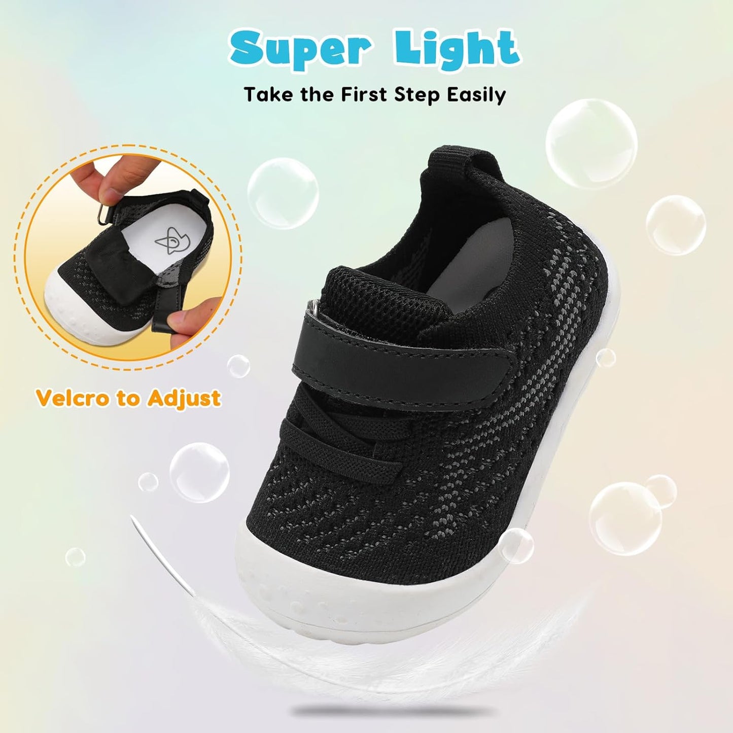 LeIsfIt Baby Shoes Girls Boys First Walking Shoes Infant Sneakers Crib Shoes Lightweight Non-Slip Shoes