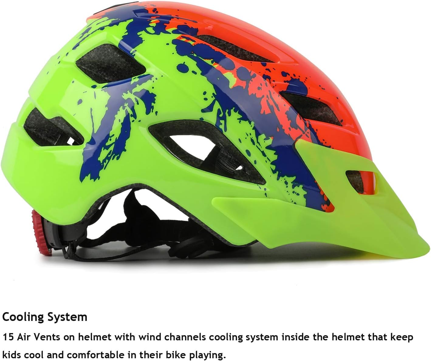 Kids Helmet, Exclusky Kids Bike Helmet Adjustable Safety Lightweight Children Bicycle Helmet for Kids Skating Cycling Scooter Boys and Girls Bicycle Helmets Ages 5-8-14
