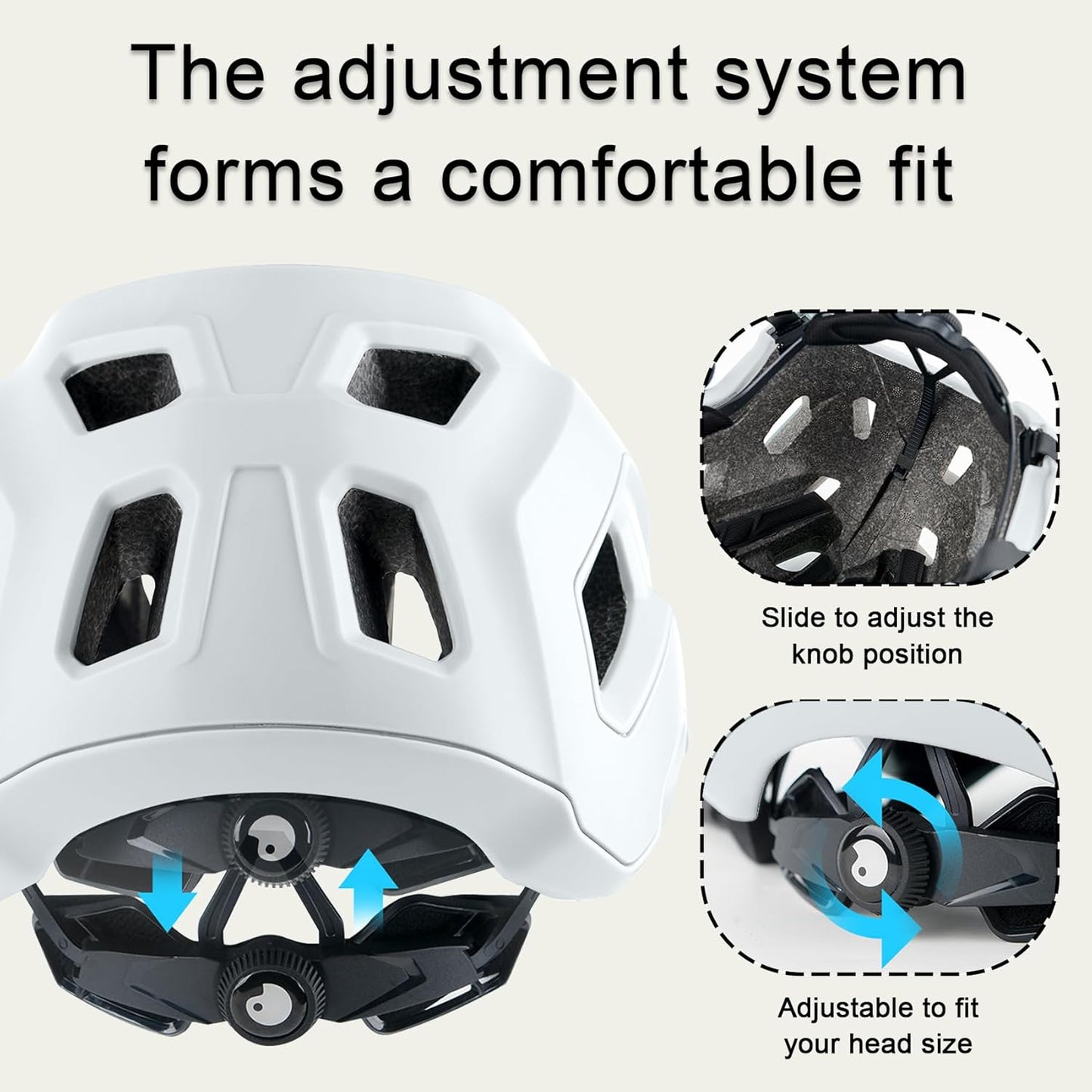 Bike Helmet for Adult & Youth, Lightweight MTB Helmet with Adjustable Visor for Mountain/Road Cycling, 2 Sizes for Men Women Boys Girls