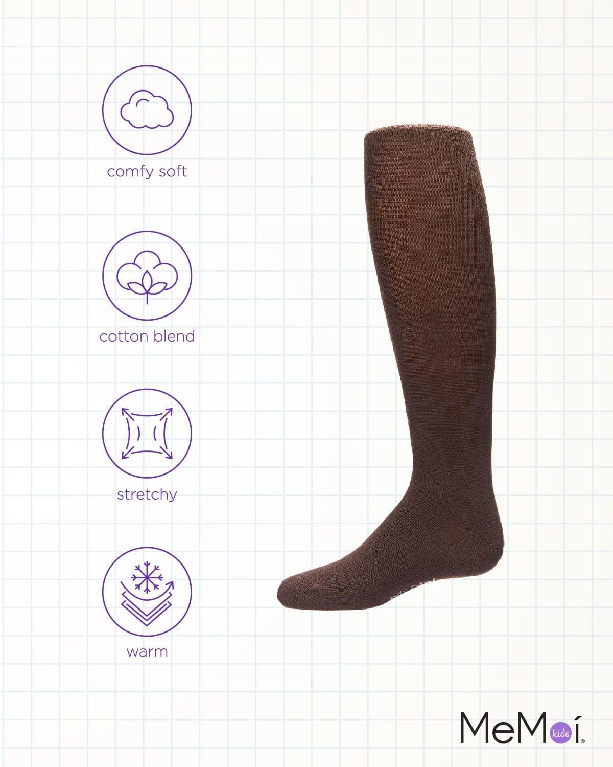 MeMoi Soft Pima Cotton Tights for Girls, Soft and Lightweight Opaque Tights for girls - Sizes 8 to 16