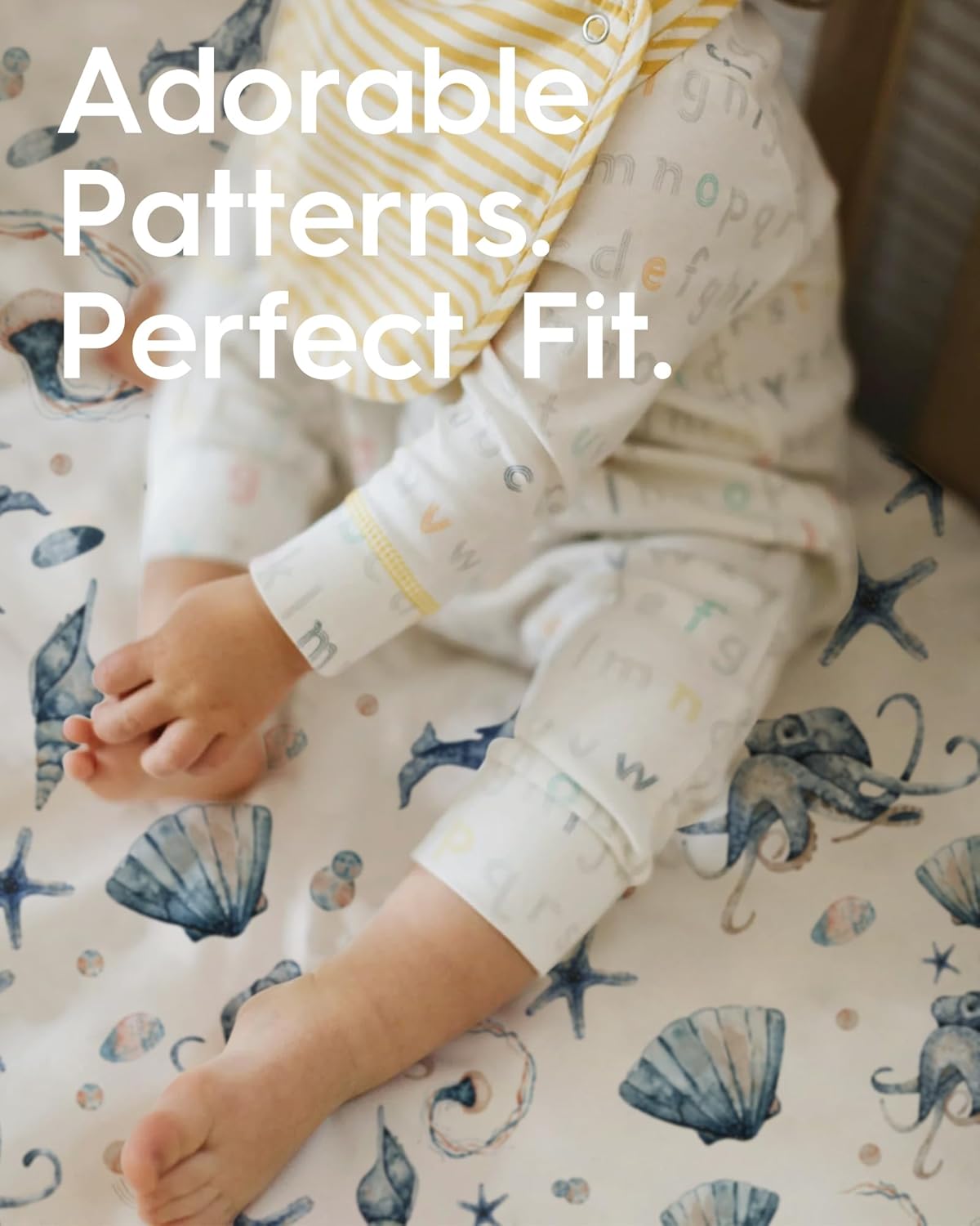 Premium Fitted Baby Boy Crib Sheets for Standard Crib Mattress - Ultra-Soft Jersey Knit Crib Mattress Sheet, Safe and Snug, Durable, Stylish Crib Sheet, 28''x52''x9'' Extra Deep Pocket