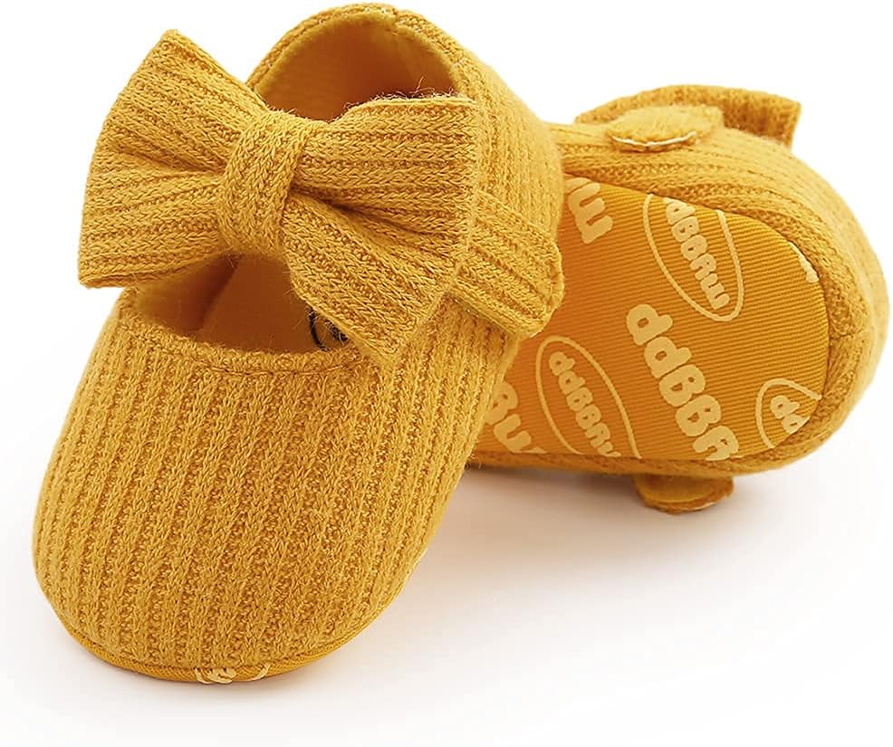 Baby Shoes Mary Jane Flats Non Slip Soft Sole Infant Toddler Sneakers First Walkers Party Christmas Dress Shoes