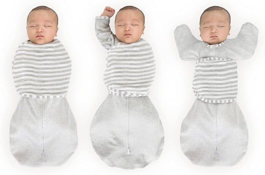 SwaddleDesigns 6-Way Omni Swaddle Sack Arms Up Swaddle for Newborn, More Options to Calm Startle Reflex, Improves Sleep